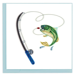 Quilled Gone Fishing Card