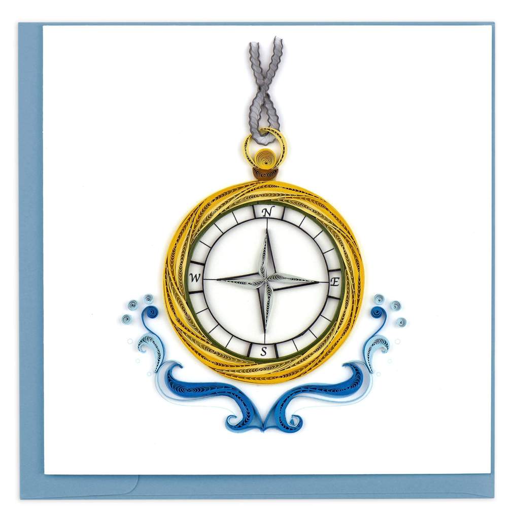 Quilled Nautical Compass Greeting Card
