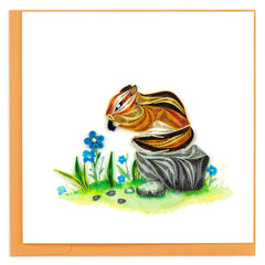 Quilled Chipmunk Greeting Card