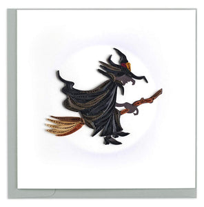Quilled Witch Halloween Greeting Card