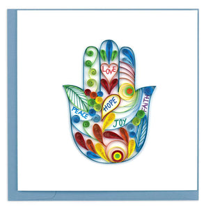 Quilled Hamsa Hand Greeting Card