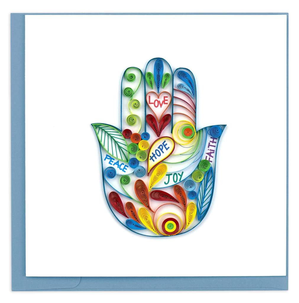 Quilled Hamsa Hand Greeting Card