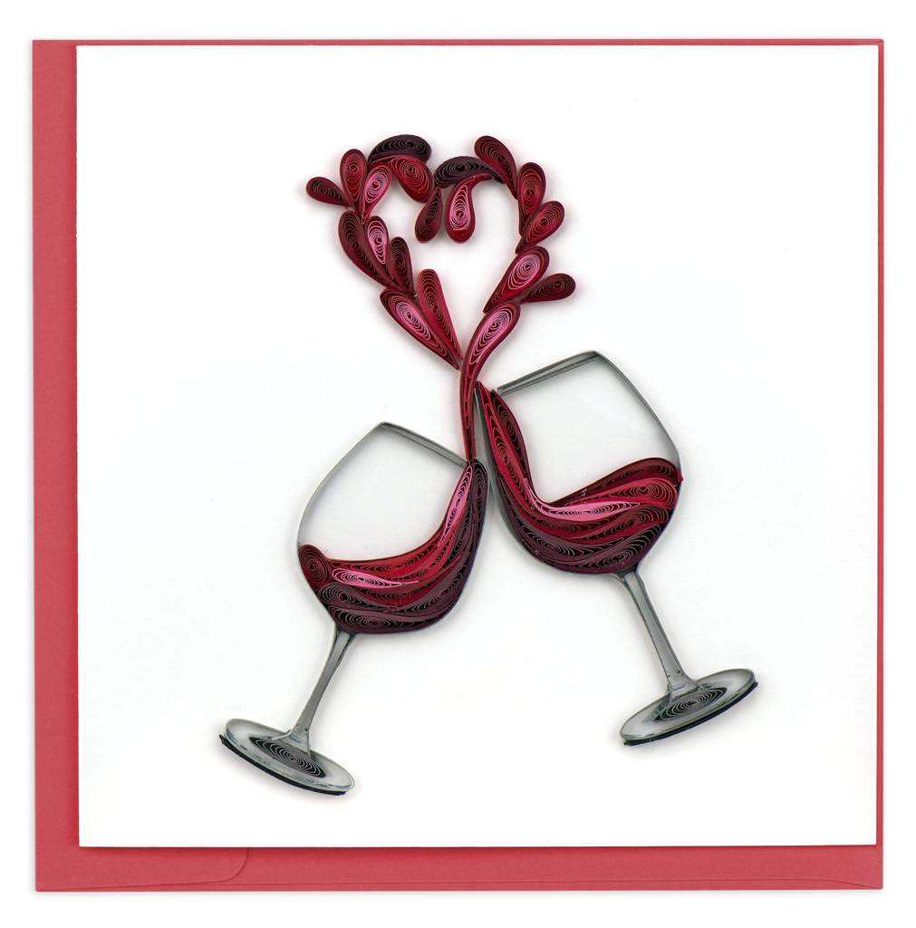 Quilled Toast to Love Greeting Card