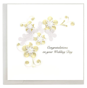 Quilled Floral Wedding Greeting Card