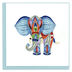 Quilled Abstract Elephant Greeting Card