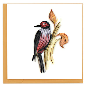 Quilled Lewis's Woodpecker Greeting Card