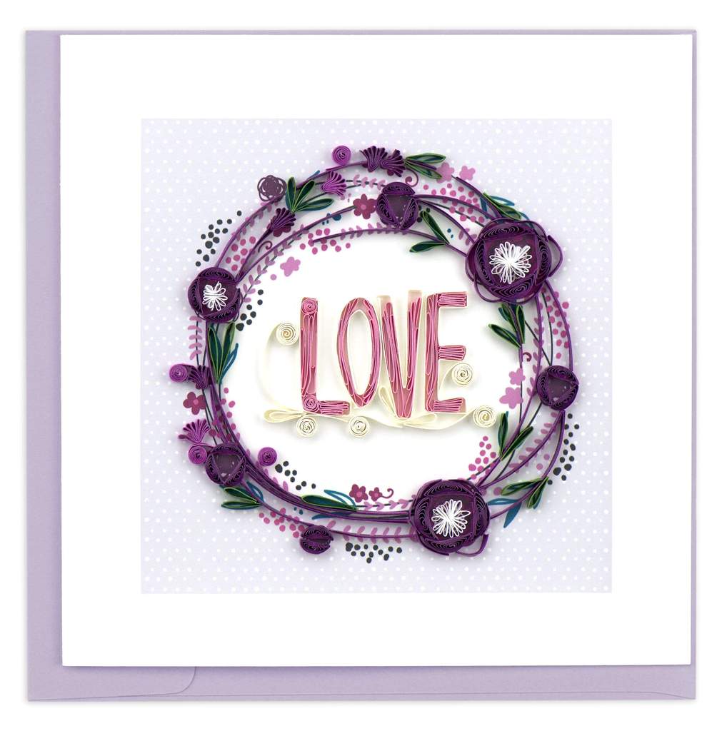 Quilled Love Wreath Greeting Card