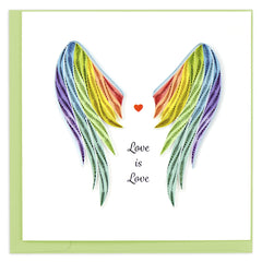 Quilled Pride Wings Greeting Card