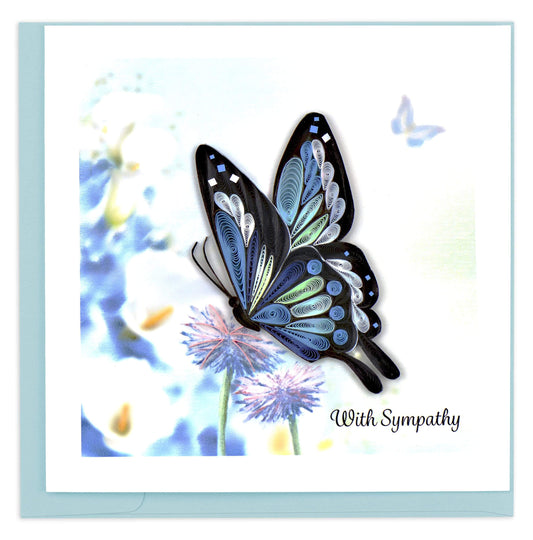 Quilled Sympathy Butterfly Greeting Card