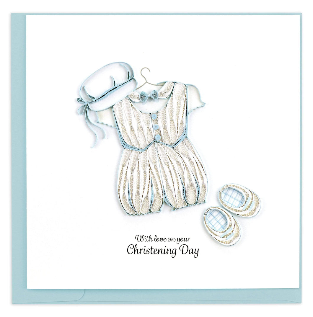 Quilled Boy's Christening Card