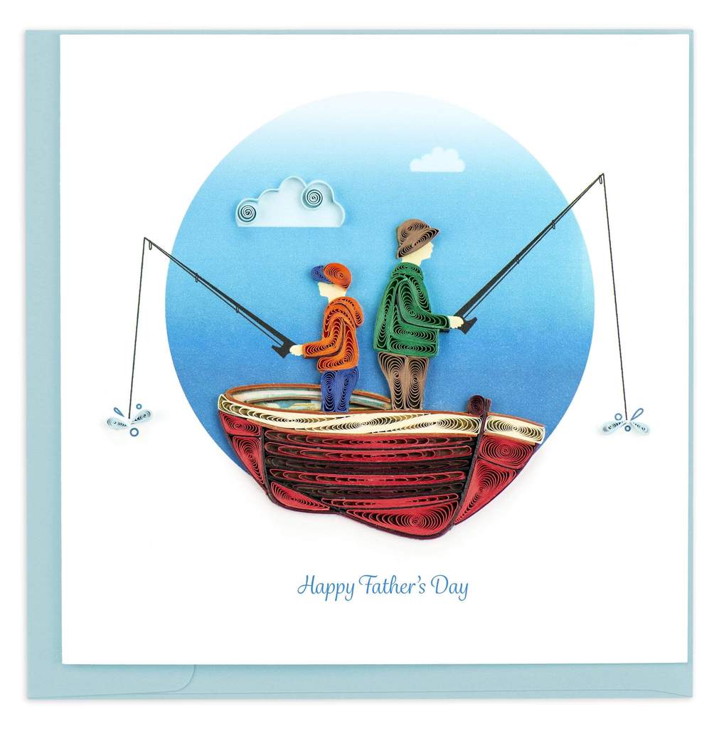 Quilled Father Day Fishing Greeting Card