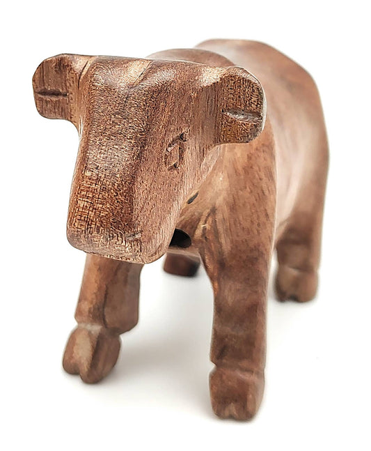 4 Inch Natural Wooden Mooing Cow