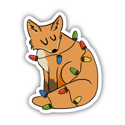 Fox & Lights Winter Sticker