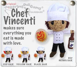 Chef Vincenti Boy & Girl String Doll