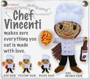 Chef Vincenti Boy & Girl String Doll
