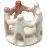 Load image into Gallery viewer, Circle of Friends Stone Sculpture, 3 TO 3.5-INCH

