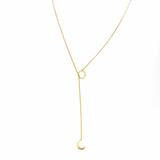 Crescent Moon Goldtone Pendant Necklace