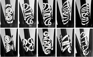 Silver Rings  Art Nouveau