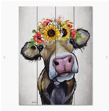 Load image into Gallery viewer, Hazel Cow Sunflowers Pallet
