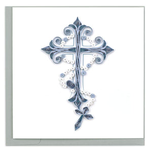 Quilled Cross & Rosary Greeting Card
