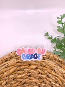 Saved by grace sticker, Christian stickers, faith decals