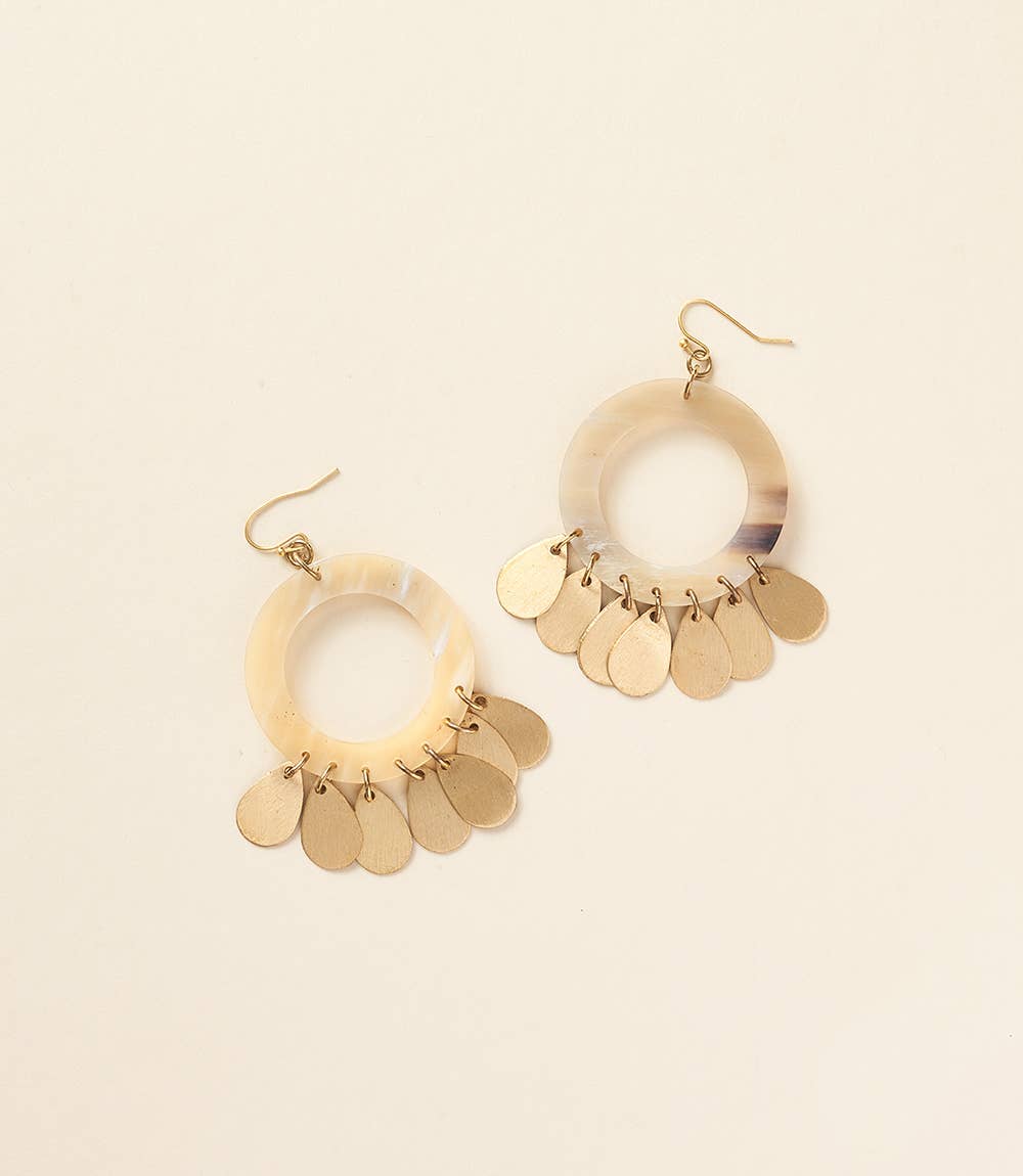 Madhu Earrings - Fringe Hoop