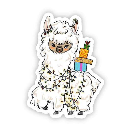 Christmas Llama Sticker