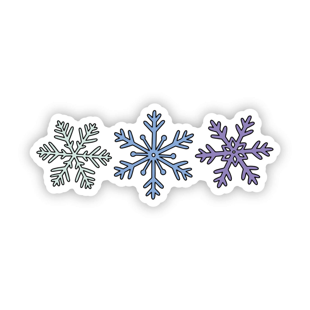 3 Snowflakes Sticker