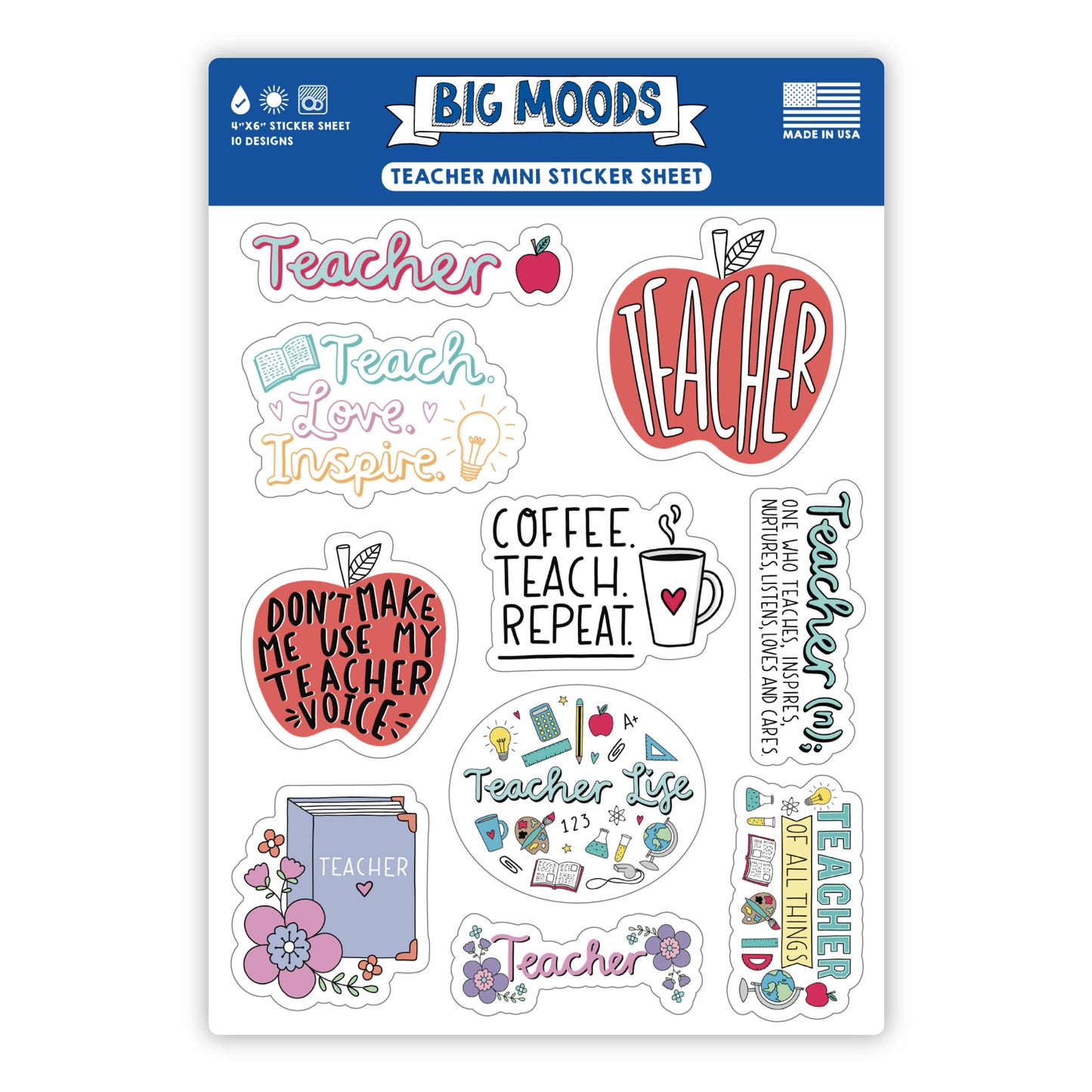 DNR Teacher Mini Sticker Sheet