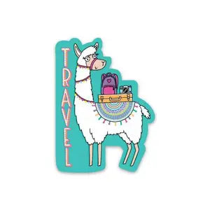 Travel Llama Sticker