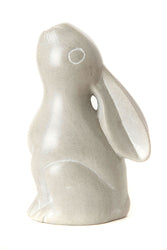 Dove Gray Soapstone Singing Rabbit