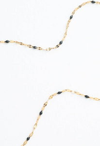Punctuated Chain Necklace in Black