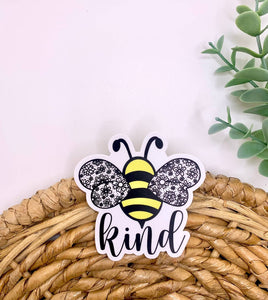 Bee kind sticker, water bottle sticker, laptop stickers