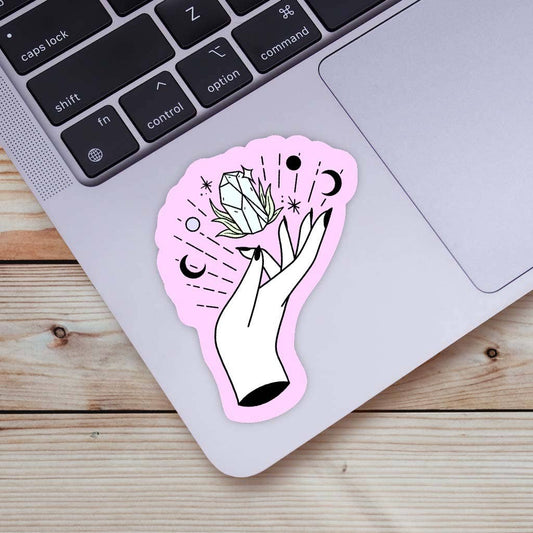 DNR Mystic Crystals and Moon Sticker - Pink