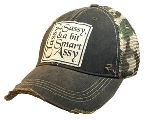 Classy Sassy & A Bit Smart Assy Distressed Cap Unisex