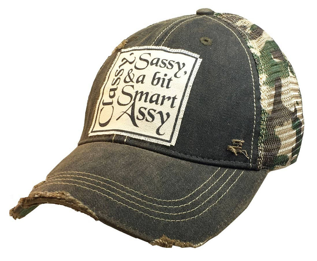 Classy Sassy & A Bit Smart Assy Distressed Cap Unisex