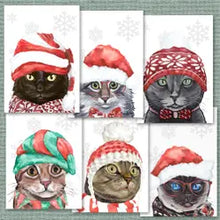 Load image into Gallery viewer, Cute Cat Christmas Cards
