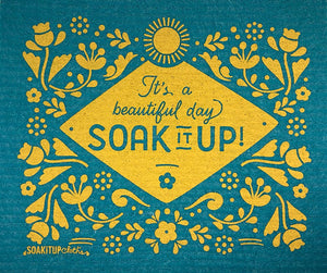 Dishcloth Beautiful Day Soak it up Teal