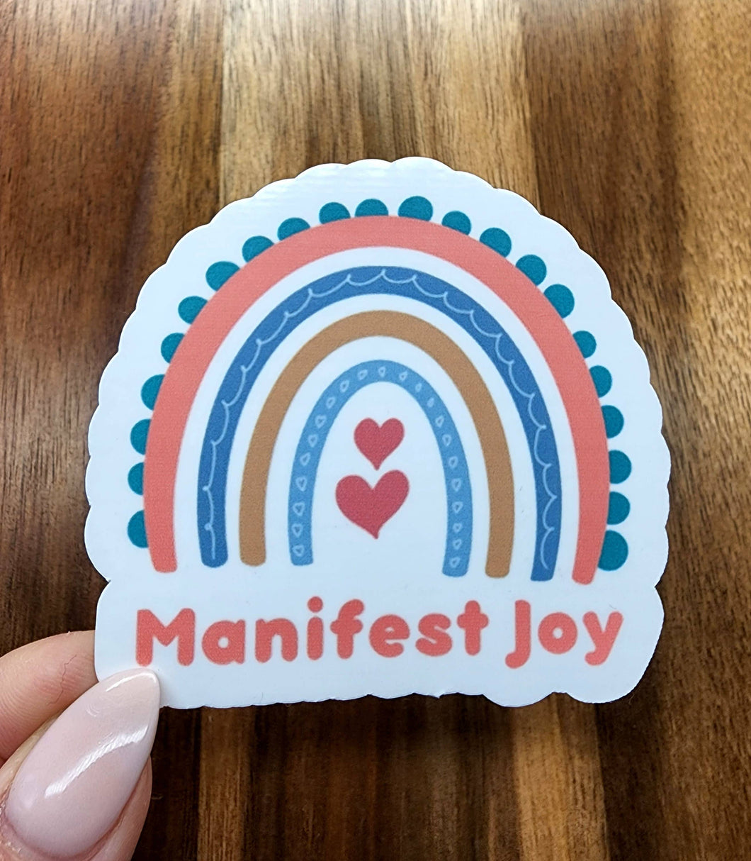Manifest Joy Sticker | Motivational | Positive Sticker | Self Care Sticker | Uplifting Sticker | Mental Health | Pun