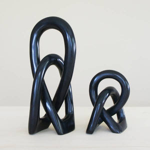Wedding Eternity Knot - BLACK - 4"