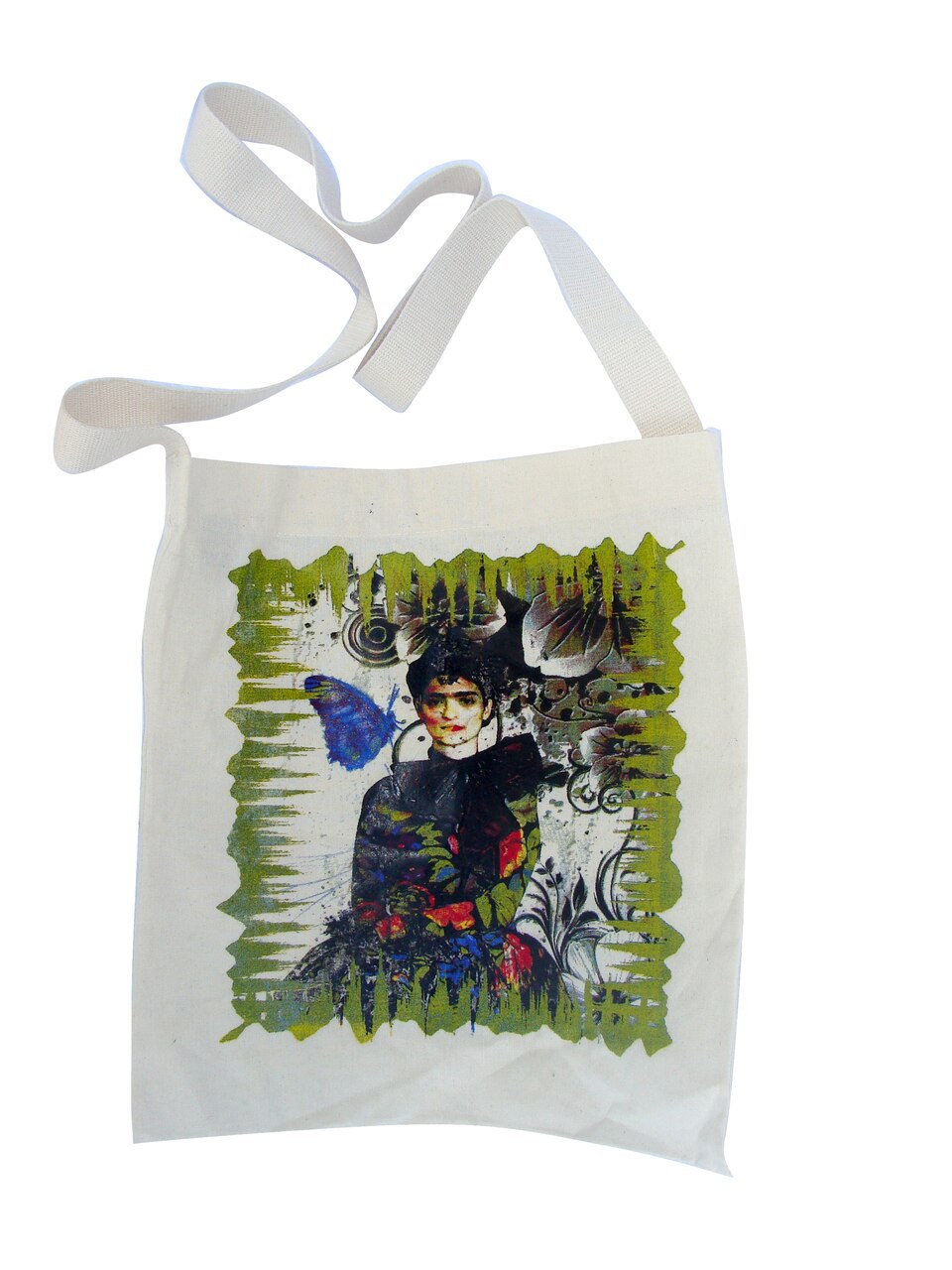 Canvas Silk Screened Frida Kahlo Tote Style 3