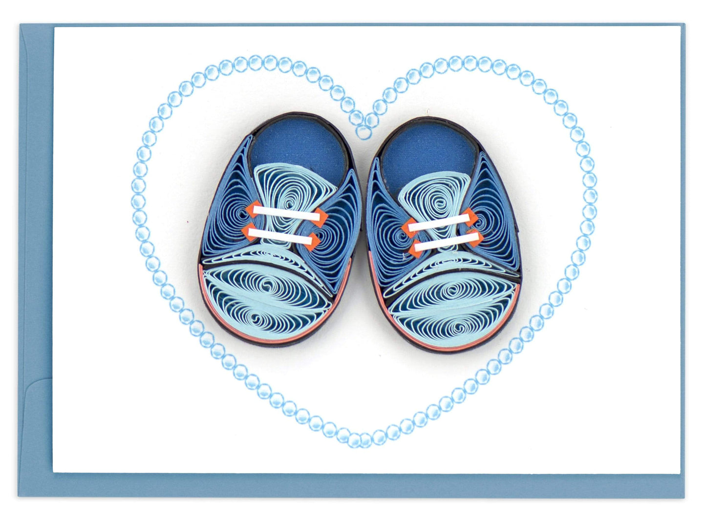 Quilled Baby Booties Gift Enclosure Mini Cards