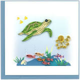 Quilled Green Turtle Card
