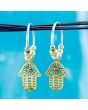 Load image into Gallery viewer, Hamsa Mini Hoop Earrings
