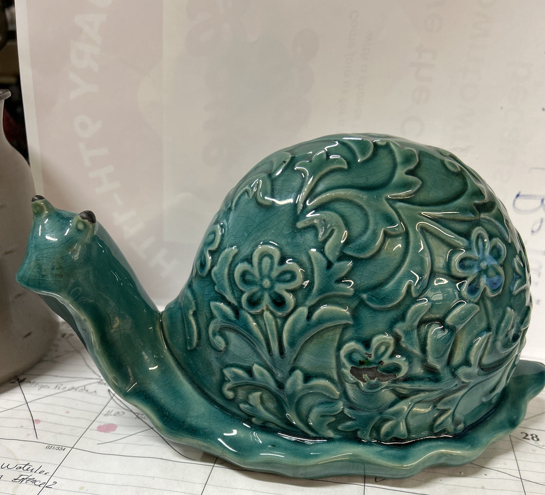 Floral Snail Satue