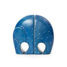 Load image into Gallery viewer, Polka Dot Blue Elephant Bookends

