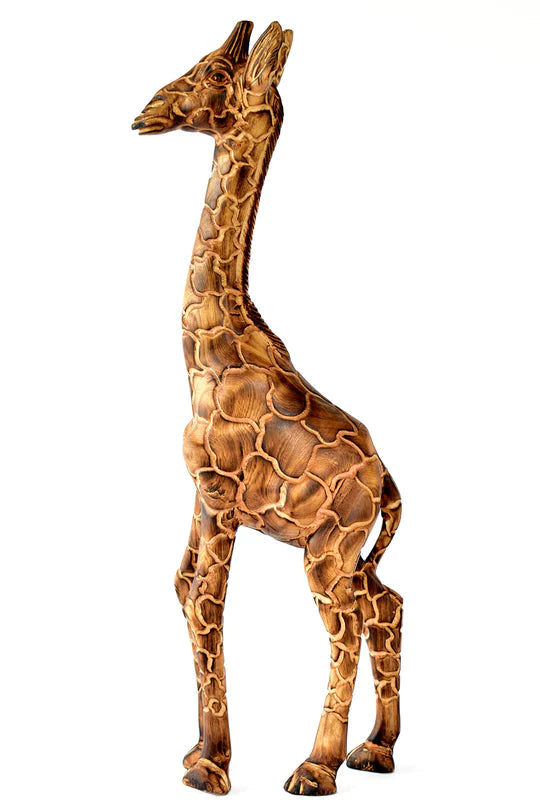 Kenyan Jacaranda Wood Giraffe Sculptures