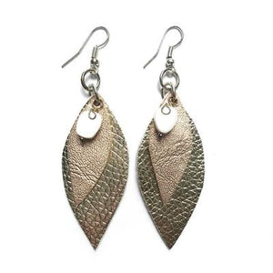 Metallic Leaf Earrings