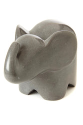Dove Gray Soapstone Cherub Elephant
