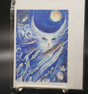 Liza Paizis 'In a Cat's Dreamland' Card